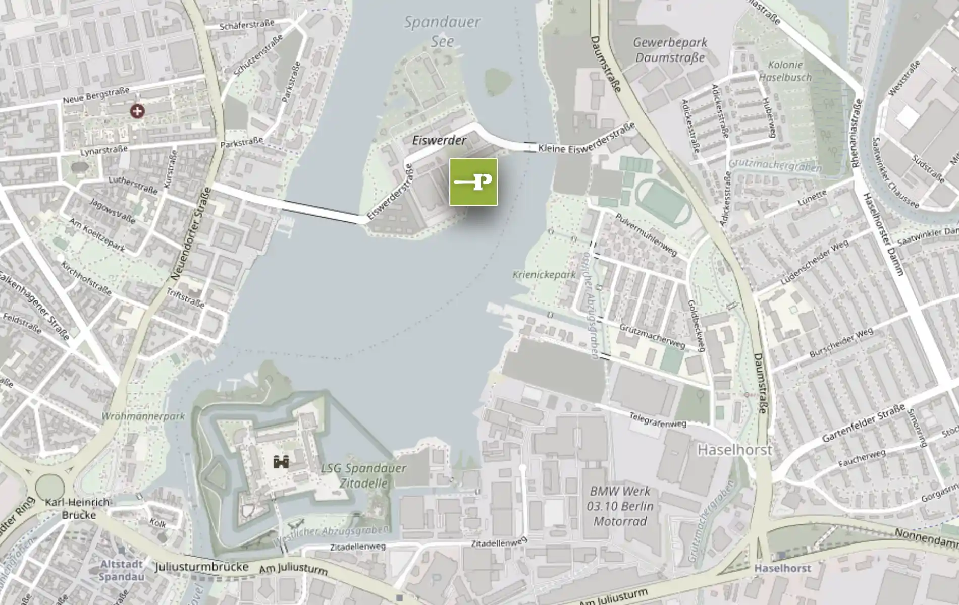 Kartenausschnitt Openstreetmap Lage Insel Eiswerder